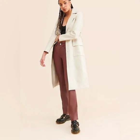 Anthropologie The Ya-Ya Vegan Leather Pant - Picture 1 of 14